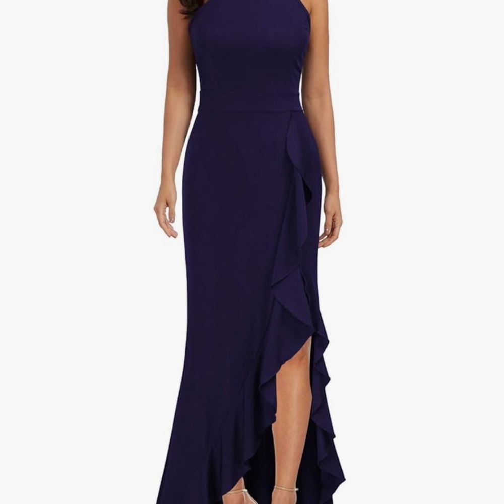 Elegant Navy Blue Evening Gown